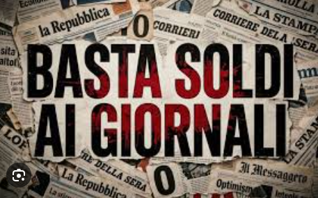 Raccolta firme per referendum abrogativo "Basta soldi ai giornali"